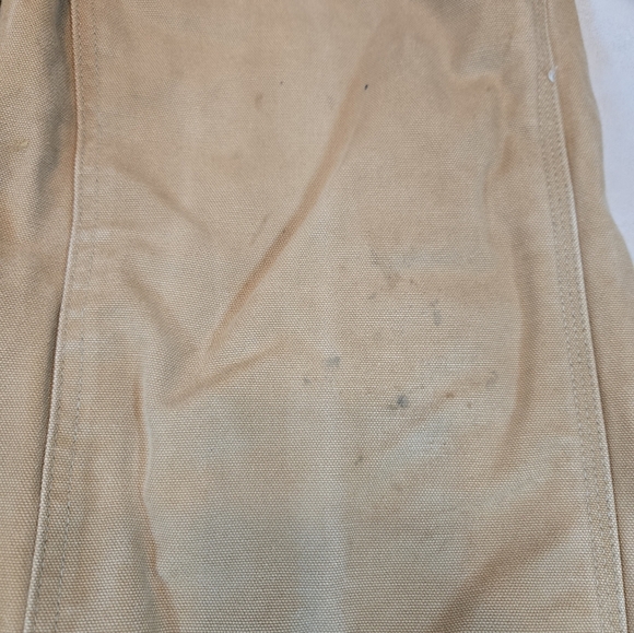 Vintage Carhartt Tan Double Knee Bib Work Overalls - Picture 6 of 10